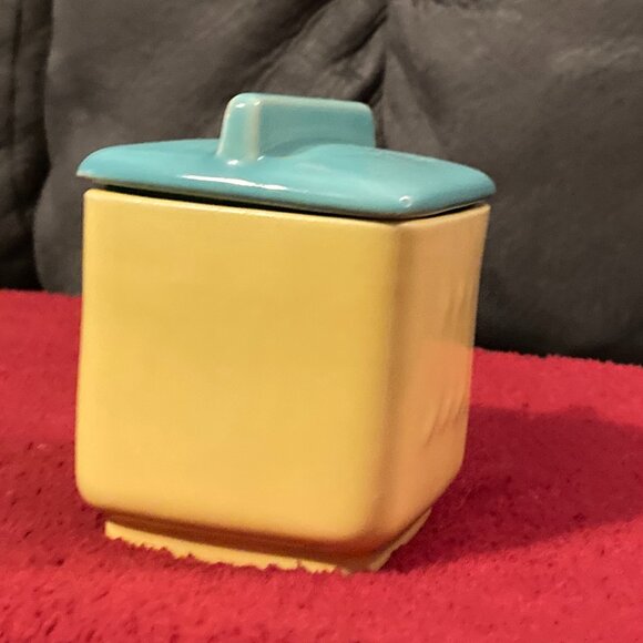 VTG 1940's Ceramic Spice Or Condiment Jar w/Lid-4" High-Franciscan Ware USA-EUC - Picture 7 of 8